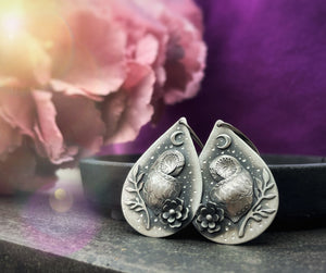 Sleeping Barn Owl Earrings