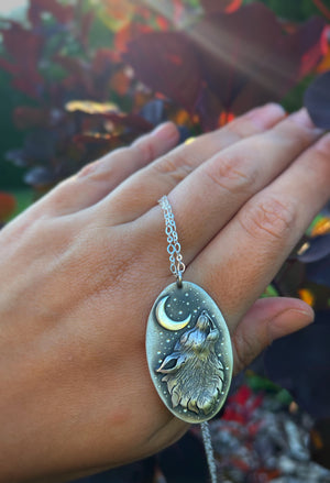 CUSTOM- The Moon Wolf Necklace