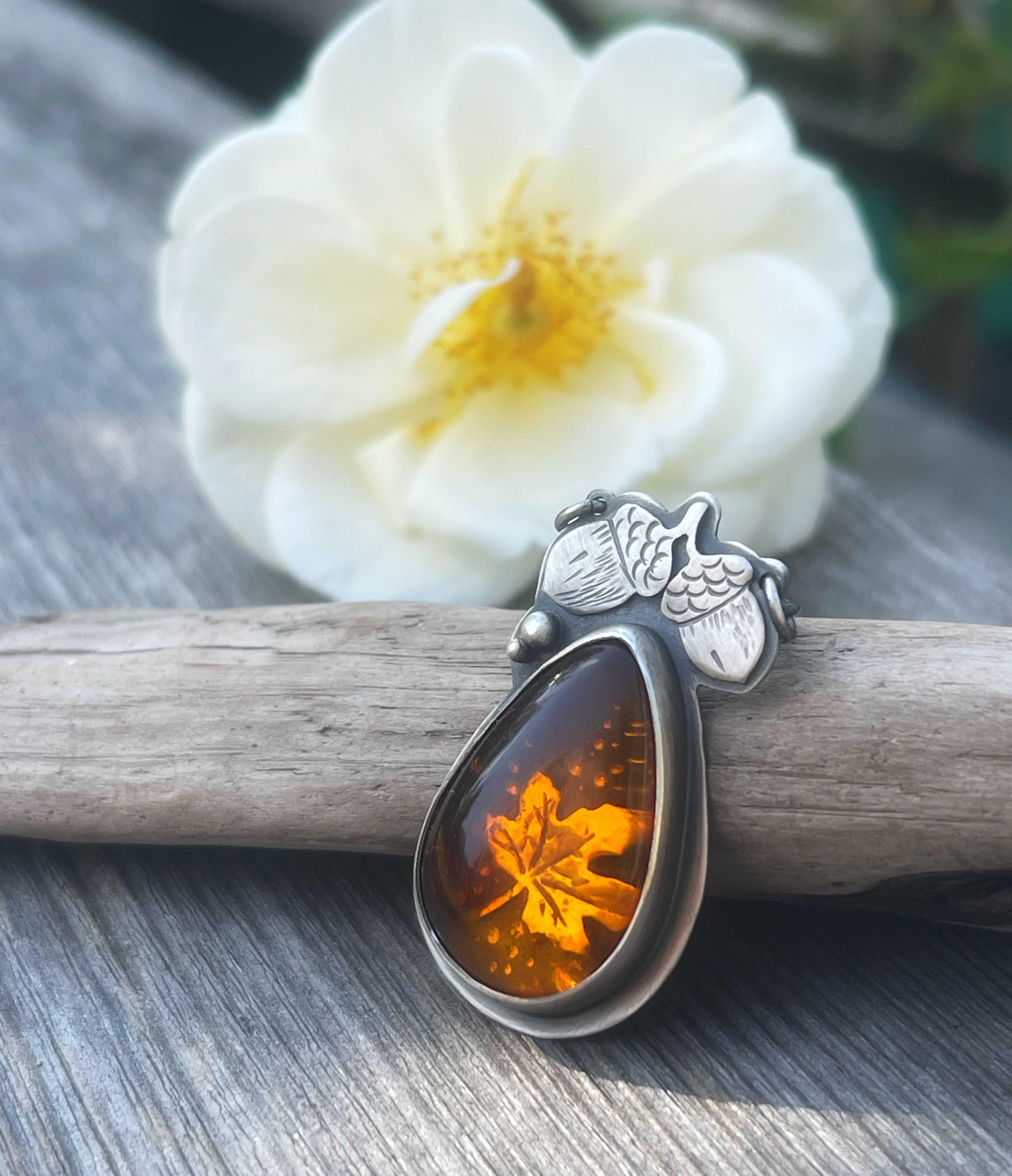 The Acorn Necklace- Baltic Amber