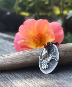 The Hummingbird Necklace- Oval