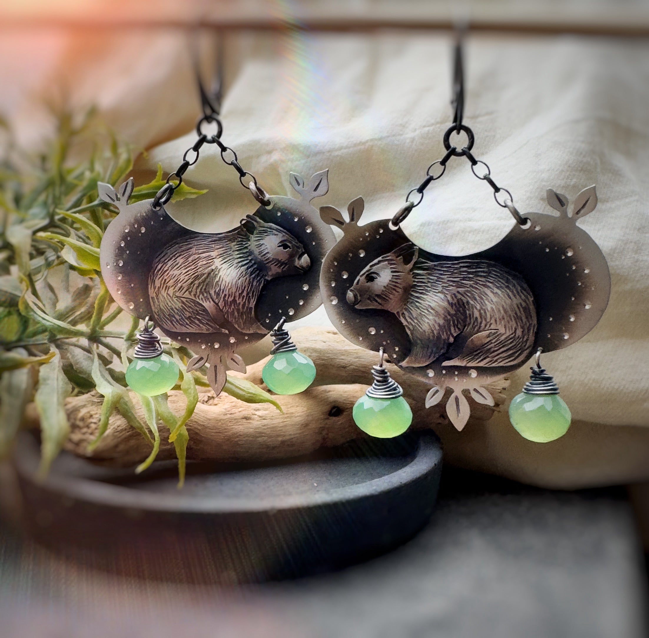 The Wombat Chalcedony Earrings