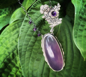 The Flora Chalcedony & Amethyst Necklace