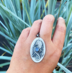 The Seahorse & Chalcedony Necklace