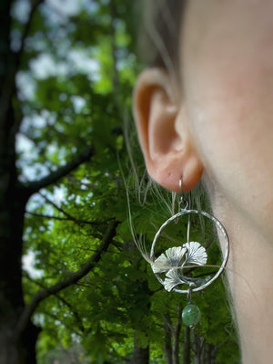 The Gingko Hoop Earrings