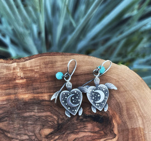 The Heart Turtle Earrings