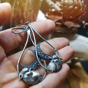 Sleeping Bunny Drop Earrings