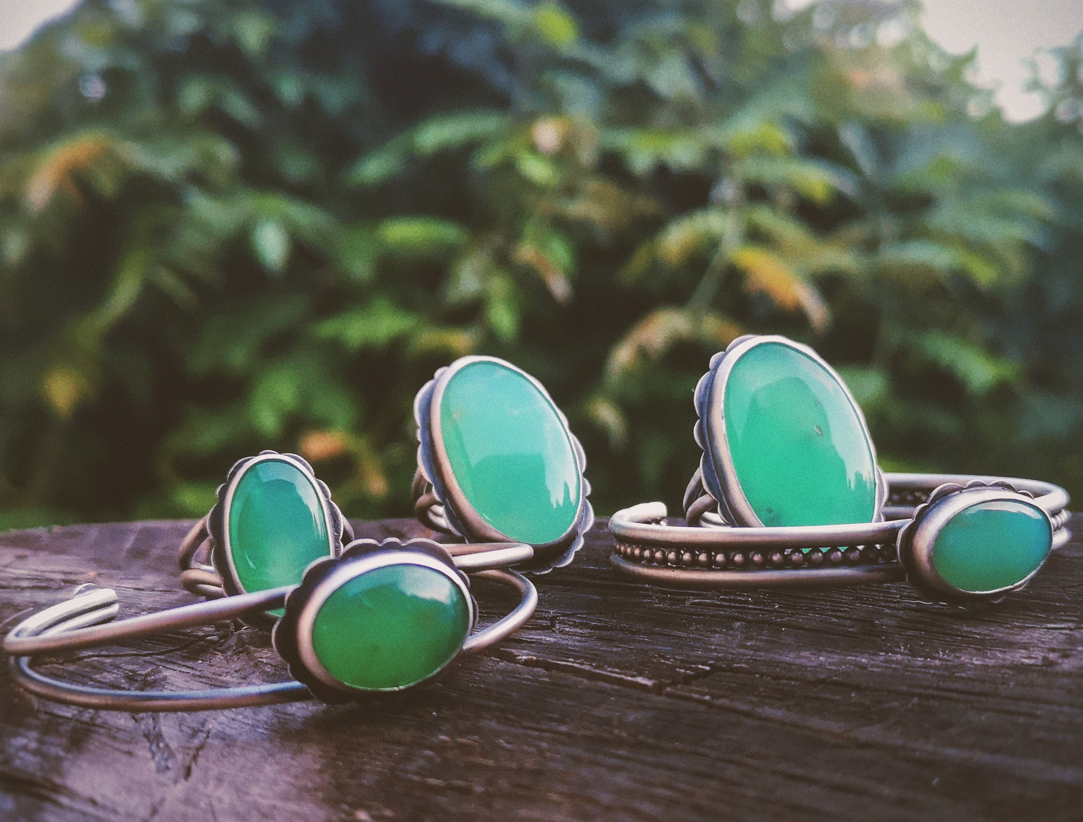 Chrysoprase Cuff ll