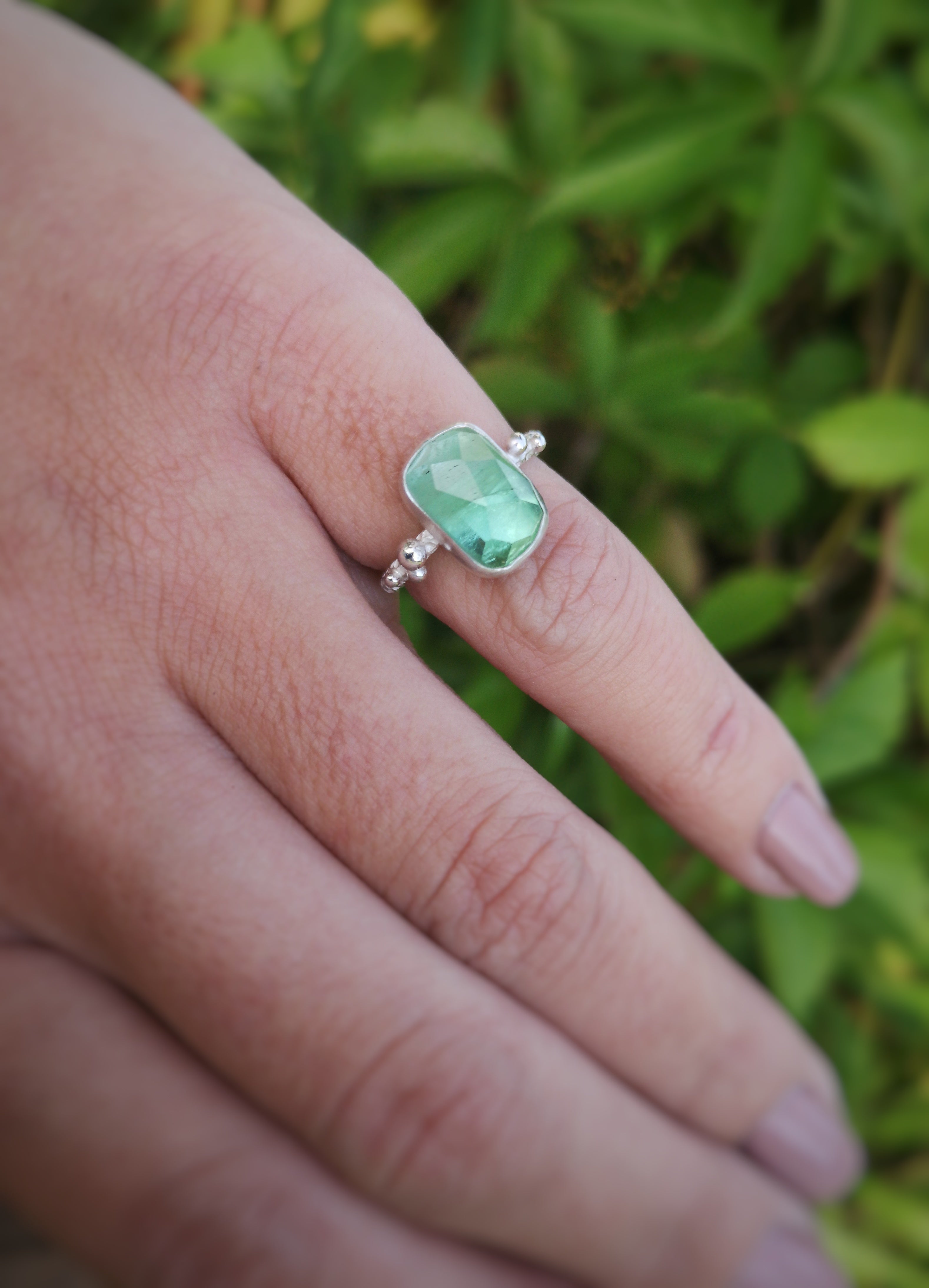 The Wonderland Ring - Green Tourmaline 5.5 US