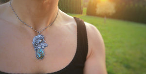 The Moose and Number Eight Turquoise Necklace