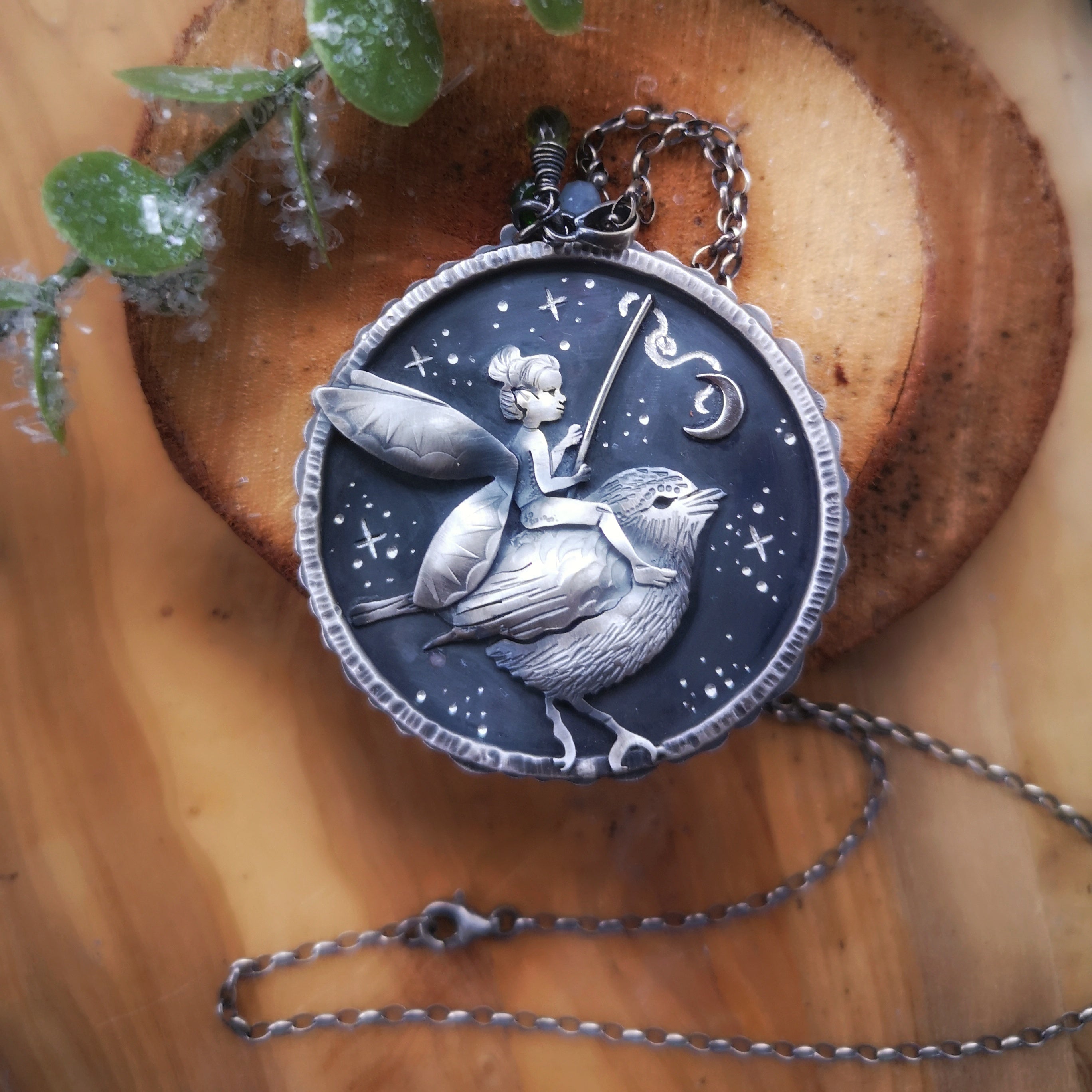 The Fairy & The Robin Bird Necklace