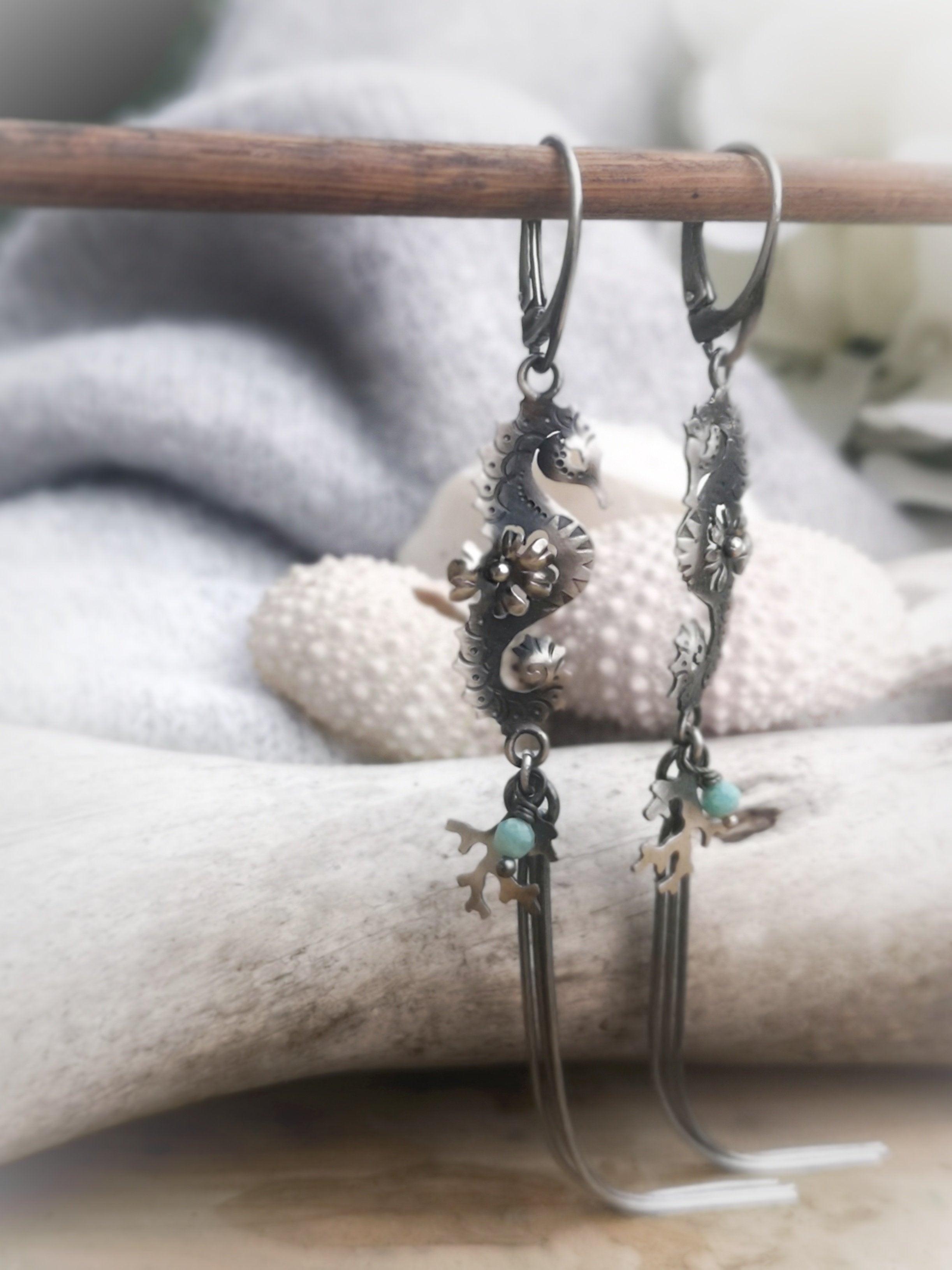 The Seahorse Tassel Earrings