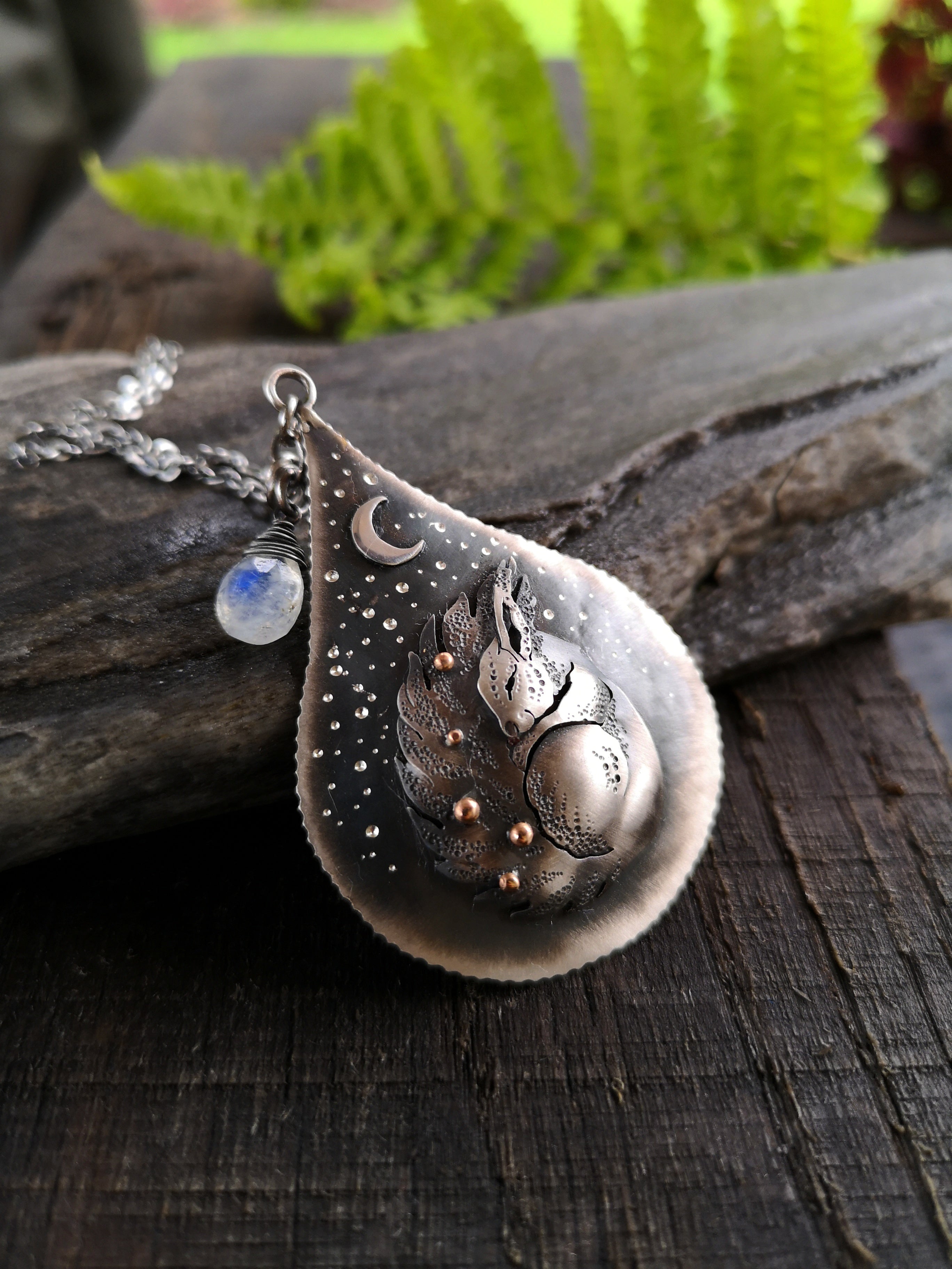 MADE TO ORDER - The Sleeping Squirrel Necklace