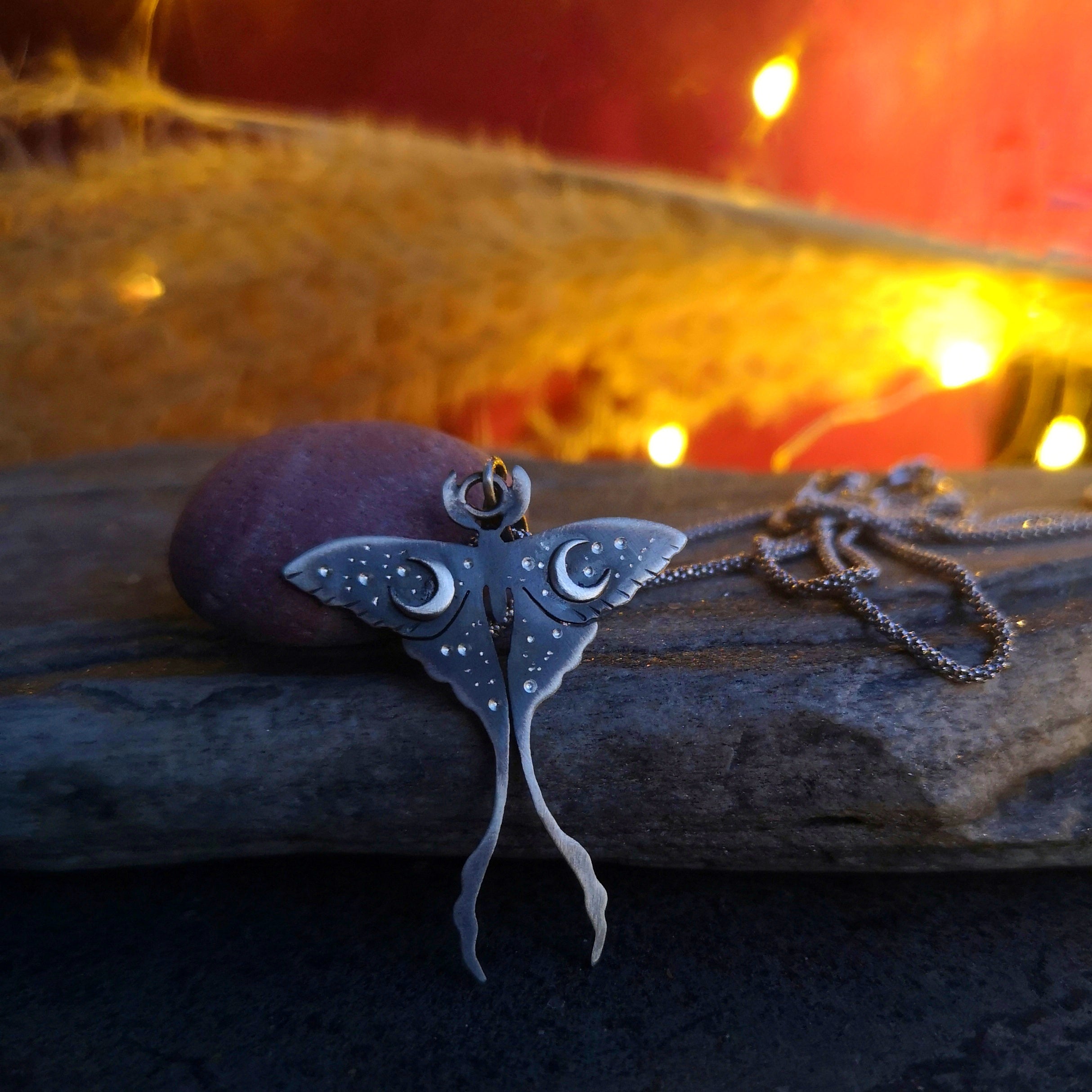 Lunaculture Shield Amulet (Moth) — Trollbinde