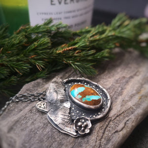 The Barn Owl Necklace - Royston Turquoise