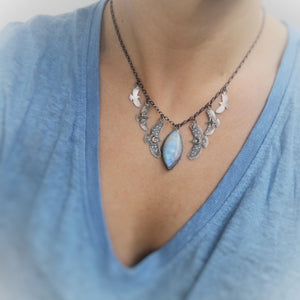 The Moonstone Hawk Necklace