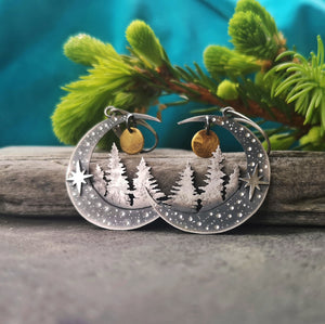 The Wild Pine Forest Earrings