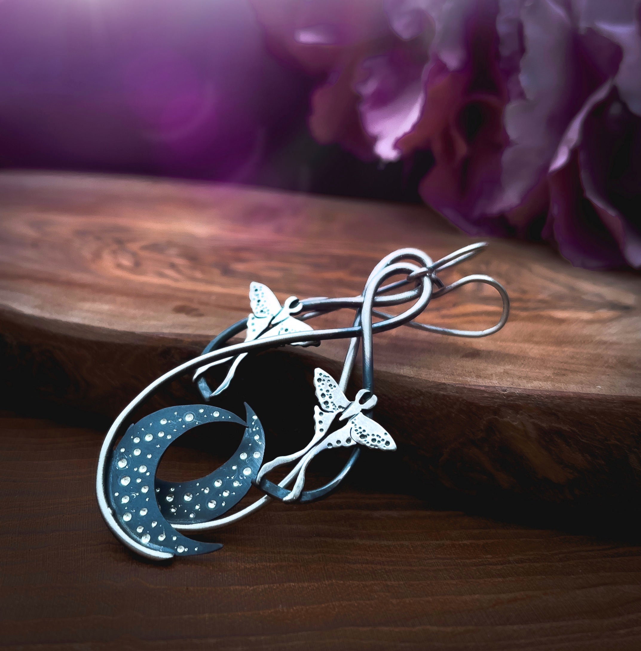 The Luna Moth Swing Earrings