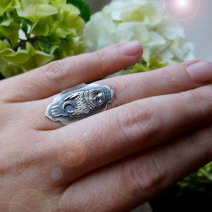 The Barred Owl Ring 8.5 US