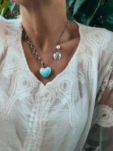 The Larimar Heart Necklace No2