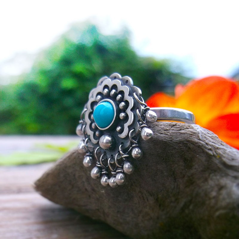 Mexico Jingle Ring - Turquoise Ring