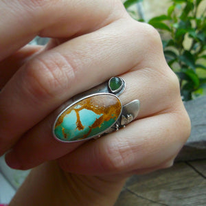 Woodland Ring - Royston Turquoise & Serpentine Ring