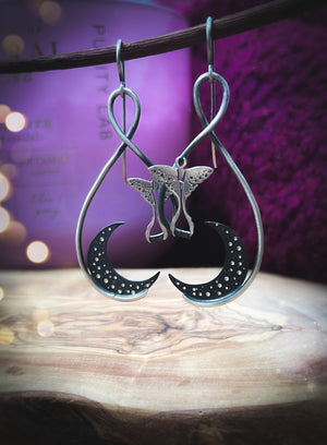 The Luna Moth Swing Earrings